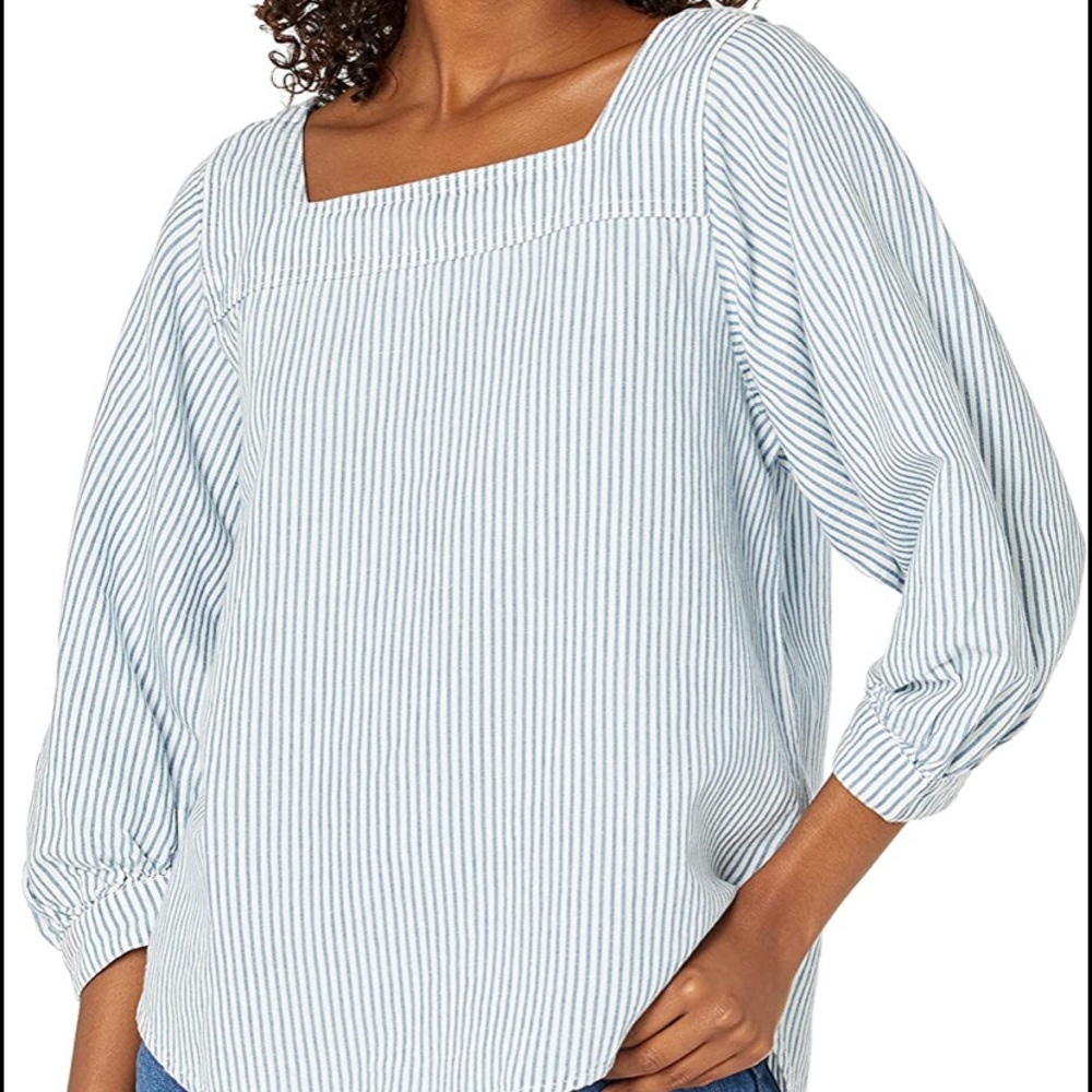 Grier Striped Peplum Top